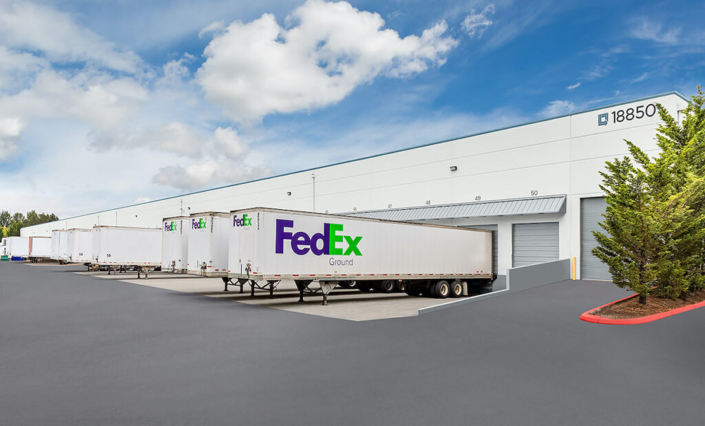 SeaTac Logistics Park 2 Exterior Fedex Trucks